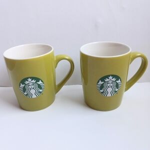 Starbucks 2021 Coffee Mugs Mermaid Logo Avocado Lime Green 10 oz Collectible